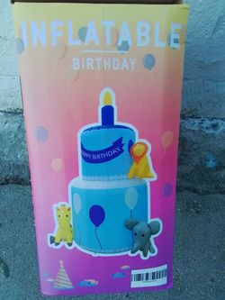 NEW 5.6ft Birthday Cake Airblown Inflatable