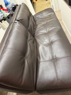 Faux Leather Futon