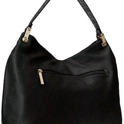 Olivia & Joy NEW Fleur Hobo NnShoulder Bag, Black Large One Size Orig $98