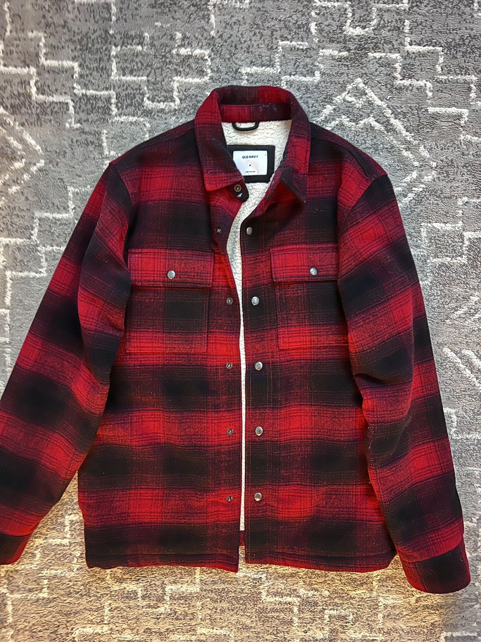 Old Navy Checkered Jacket Mens