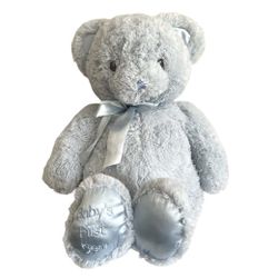 Bearington Baby Collection Babys First Bear Large Plush Stuffed Animal Blue