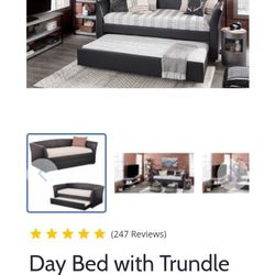 Leather Day Bed With Trundle