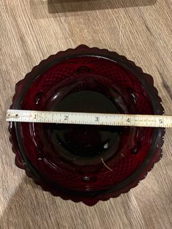 Vintage Ruby Red 1876 Cape Cod Dessert Bowl