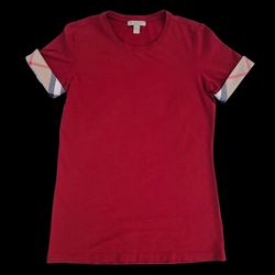 Women’s Red Cotton T-Shirt, Small Petite