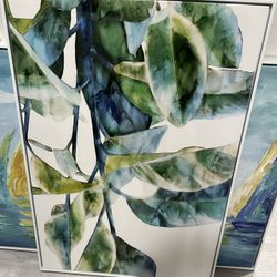 Framed Art Print Picture Of Leaves 