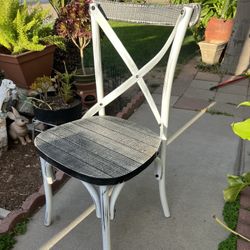 Beautiful. Metal X-back Back Side Chair. 