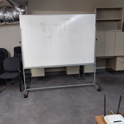 Rolling Whiteboard 6 x 6 ft