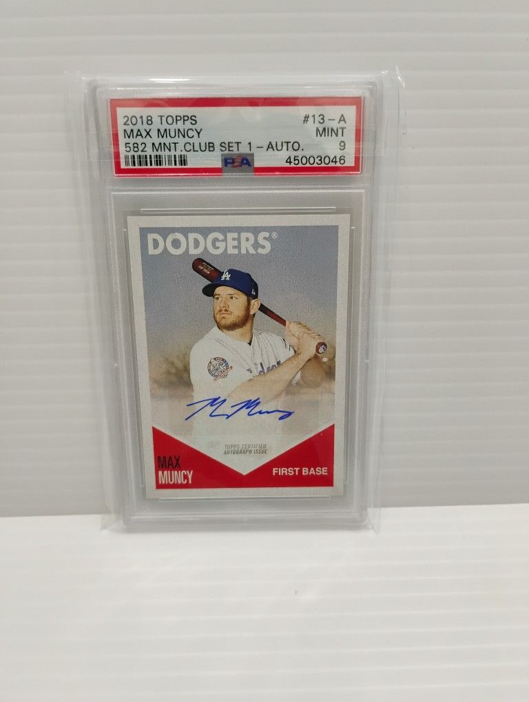 Dodgers Max Muncy Autographed Card PSA