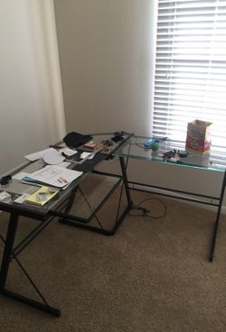 Glass desk
