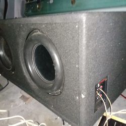 Two 12-in JC Power XS Series Subwoofers With DD Audio Custom Box
