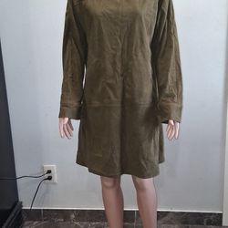 Corduroy Midi Dress Size M/ Vestido De Pana Size M