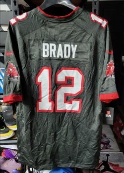 *NEW* Nike Tom Brady #12 NFL Tampa Bay Buccaneers Pewter Game Jersey Size XL