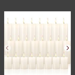 23 Ivory Pillar Candles 