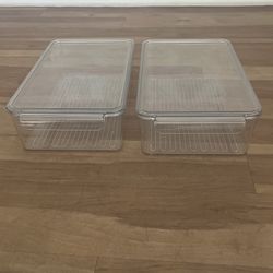 Set Of 2 - Plastic Containers
