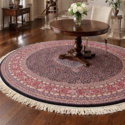 Oversized Round Handmade Persian Rug – 120” Diameter (10 Ft) – $800