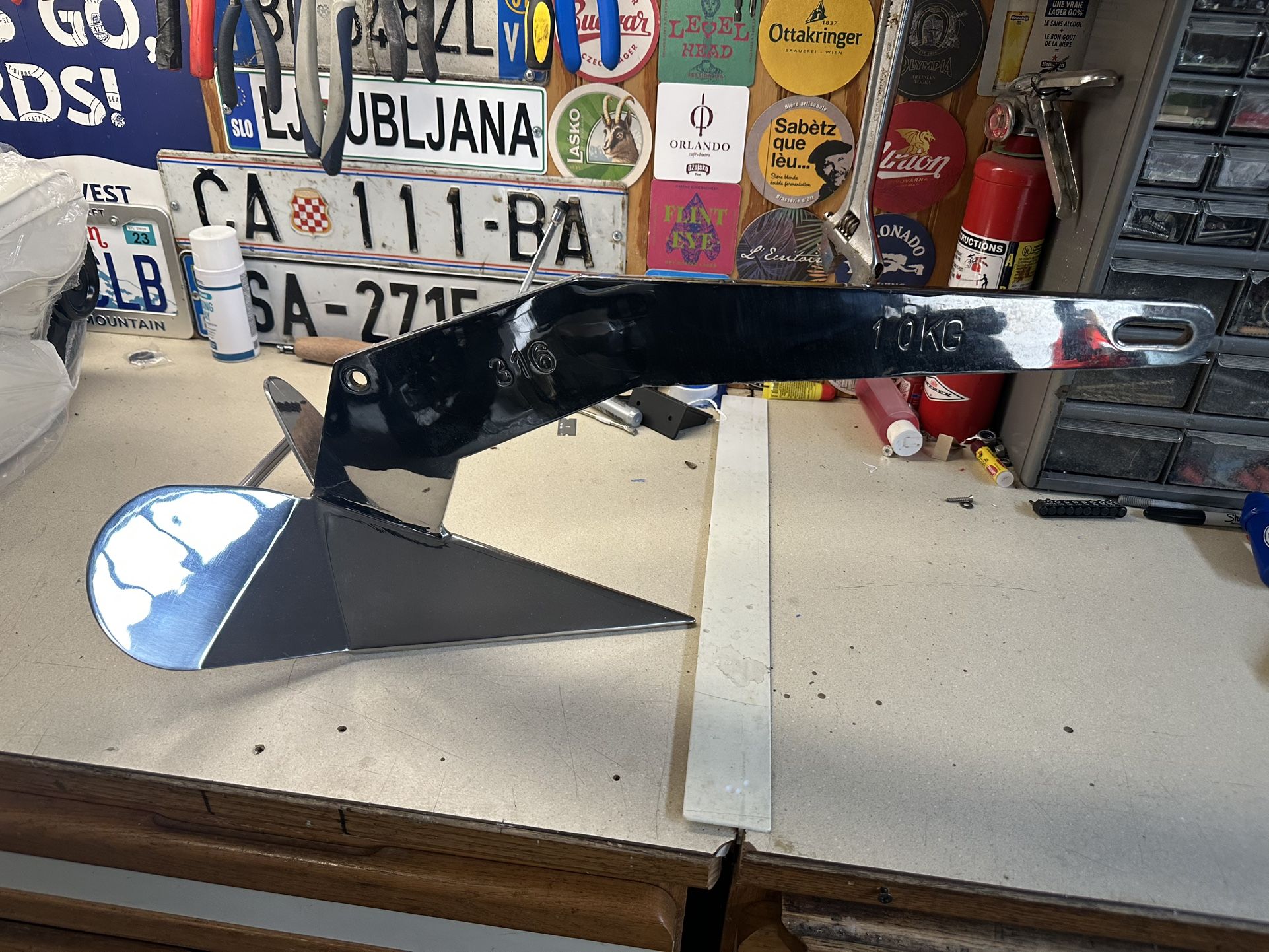 22lb -(10kg) 316 Stainless Steel Delta Style Anchor