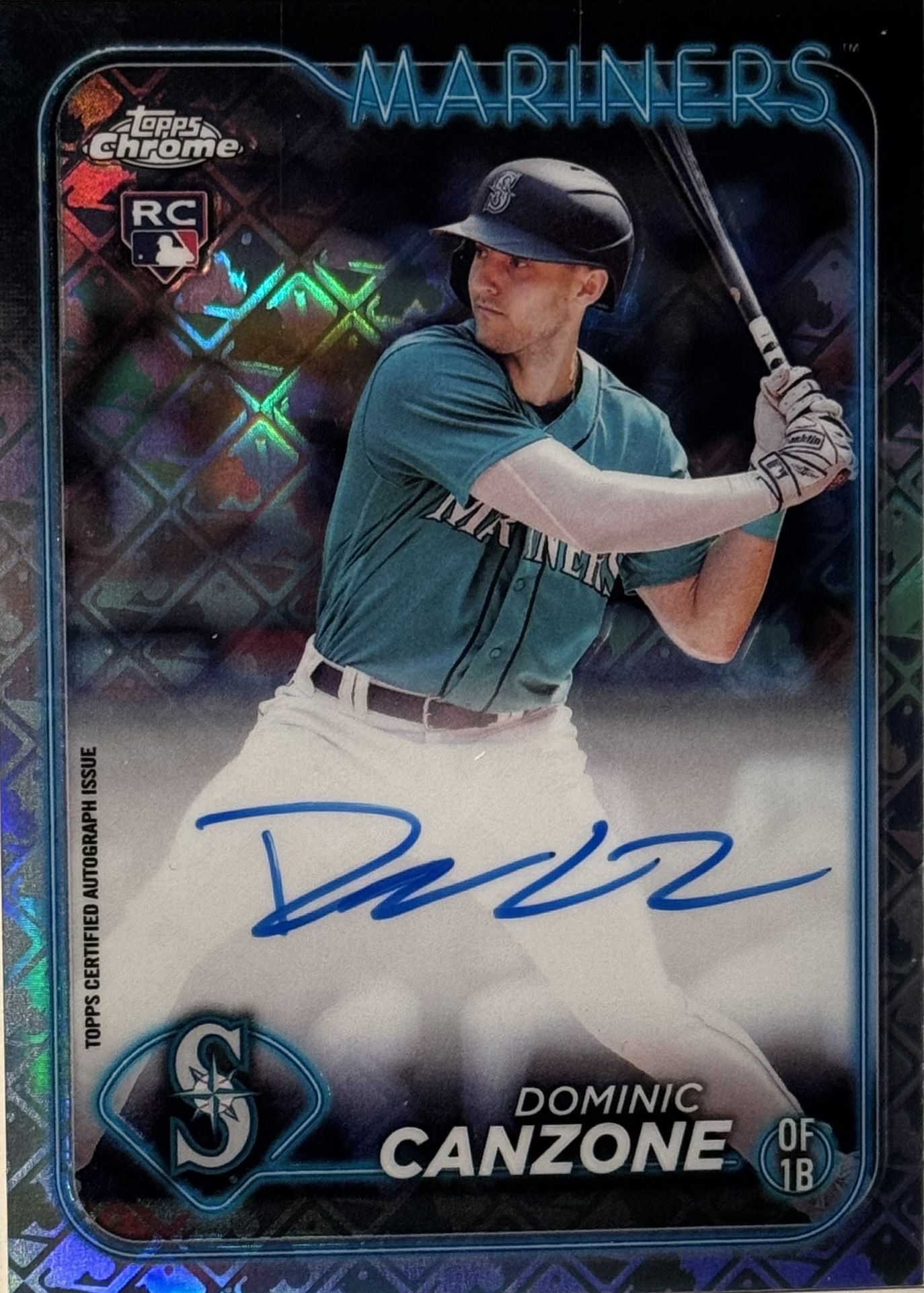 2024 Topps Chrome LogoFractor SP Auto Rookie Dominic Canzone