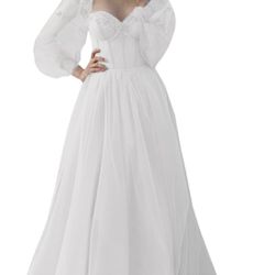 White Wedding Dress Size 8