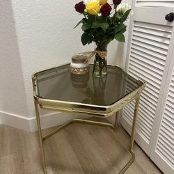 Glass & Gold Coffee Table 