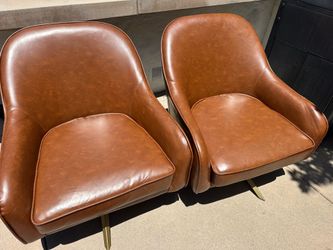 Vegan Leather Swivel Chairs