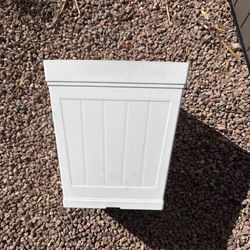 White Plastic Planter