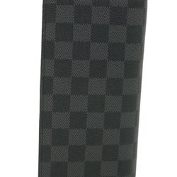 LOUIS VUITTON Damier Graphite Portefeuille Brazza Long Man Wallet Authentic Like New Used One Time