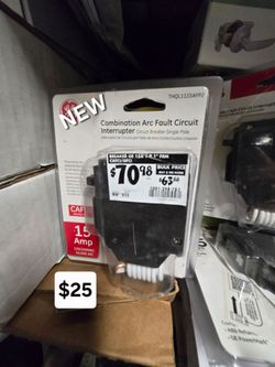 New 15 amp breaker $71 retail