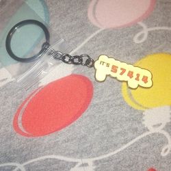 Keychain with 'It's 57418' Design