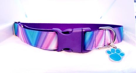 Bright colorful handmade Dog Collar