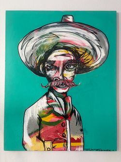 Signed Zapata Expressionist Street Art