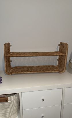 Ikea rattan shelf