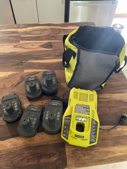 Ryobi batteries and charger
