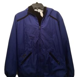 Vintage Blue Speedo 100% Polyester Size Small Coat With Lining