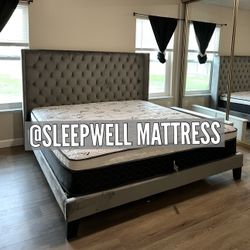 NEW KING BED FRAME WITH MATTRESS 