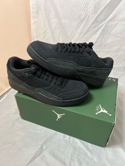 Air Jordan Flight Court Low-Top Black Sneakers 10.5