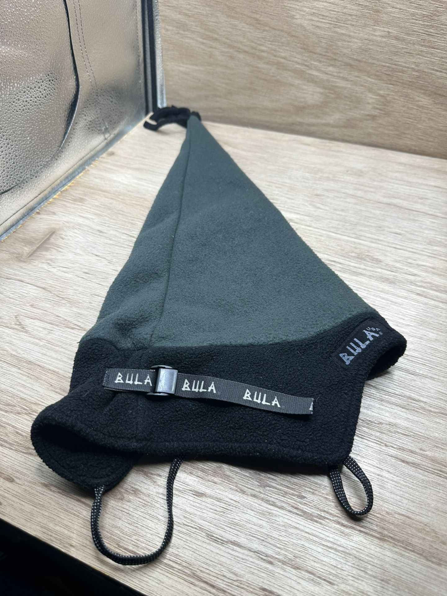 VINTAGE Bula Fleece Tassel Beanie Hat Black Green Winter Ski 90s Cone Dunce