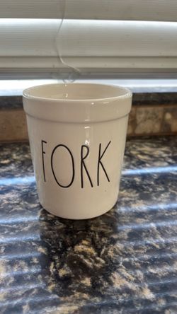Rae Dunn FORK Ceramic Utensil Holder