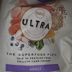 NUTRO ULTRA Adult High Protein Natural Dry Dog Food with a Trio of Proteins from Chicken, Lamb and Salmon, 30 lb. Bag