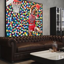 Original 25x36Custom Textured Michael Jordan For Game Room 