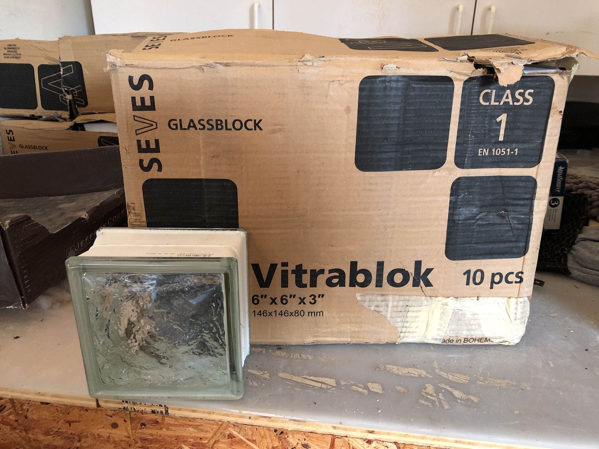 Vitrablok Glassblocks 6” x 6” x 3”
