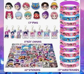 92PCS for Kpop Demon Hunters Birthday Party Supplies