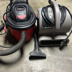 2.5 gal. shop vac. and super fan