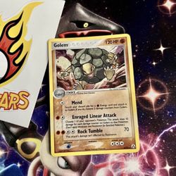 Pokemon Ex Legend Maker Golem card Holo 2006
