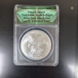 FINE SILVER MS70 SILVER EAGLE!