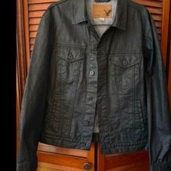 Men's American Eagle XL Coated Denim Jacket Trucker