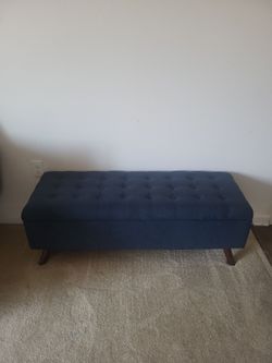 Bue Mid Century Modern Ottoman Bench