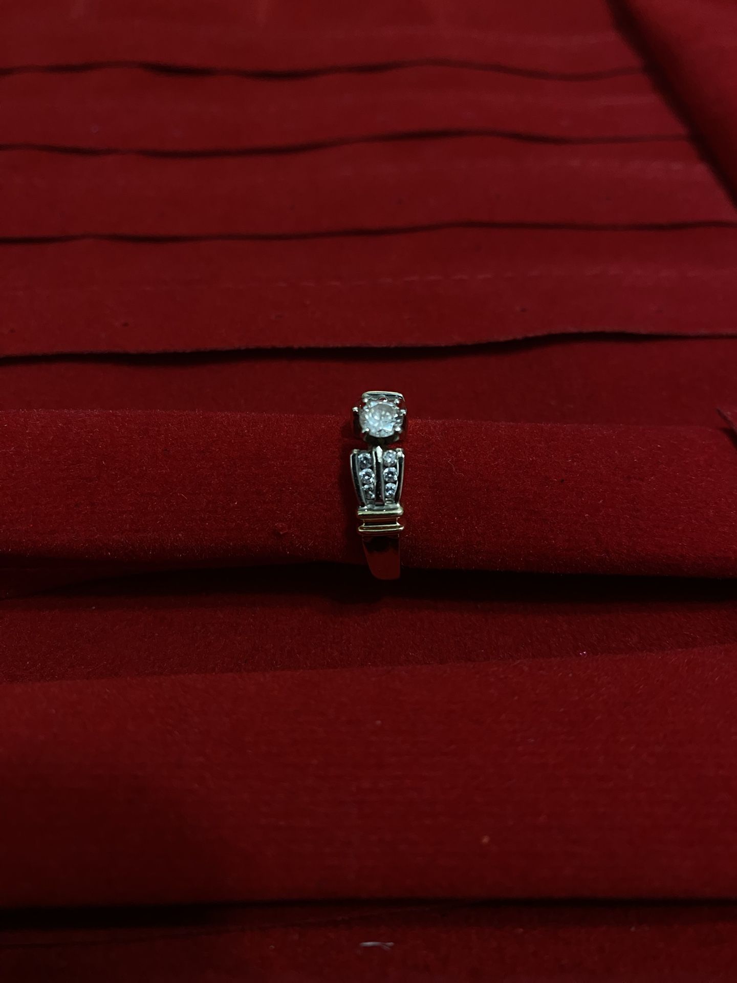14k Diamond And Gold Engagement Ring