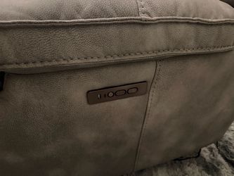 Gray Power Recliner Sofa