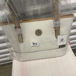 SAFFIANO TOTE/WHITE