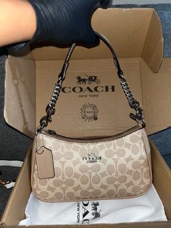 Coach Signature Shoulder Bag with Chain Strap